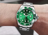 New Fashion watch montre homme business men quartz watch calendar green water green ghost sport men wristwatch