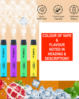 NEW CAK AK3000 Vape, Flavour Strawberry Ice Cream, Vape Colour Blue Age 19+