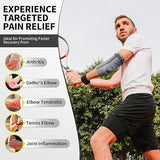 New CAMBIVO Elbow Brace with Gel Pad and Dual Stabilizers, Tennis Elbow Brace for Men & Women, 2 Pack Elbow Compression Sleeve, Tennis Elbow Sleeve, Elbow Support for Golfer’s Elbow Grey Sz L