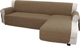 New Easy-Going L Shape Sectional Chaise Couch Cover Reversible Furniture Protector (Chaise, Camel/Camel) Retails $75+