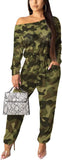 New Women Casual Summer Jumpsuit - Camouflage One Piece Romper Wide Leg Pantsuit Set Playsuit Sz XL! Retails $51+