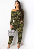 New Women Casual Summer Jumpsuit - Camouflage One Piece Romper Wide Leg Pantsuit Set Playsuit Sz XL! Retails $51+