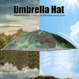 New Camo Umbrella Hat 26in Waterproof Umbrella Hat Headwear Camouflage Umbrella for Outdoor Activity
