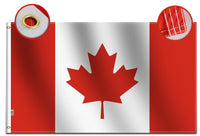 New Rhungift Double Sided Canada Flag 3x5Ft, Quadruple Stitched Fly Ends,Screen Printed Maple Leaf Polyester Canadian Flags Indoor/Outdoor - Canada Day Decorations