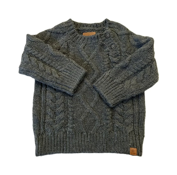 New with tags! Boys Canadiana Cable Knit Sweater Grey Sz 6-12 Months! Retails $38+
