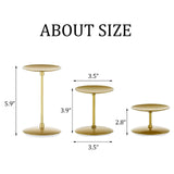 New Sziqiqi Gold Candle Holders for Pillar Candles for Fireplace Candle Stands for Wedding Table Centerpiece Set of 5 (candles NOT included)