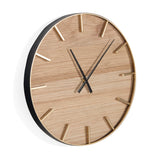 New in box! Large 2 Foot Diameter (24") CARMINE Statement Wood Wall Clock with gold & black accents, Retails $169+