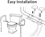 New in box! Carex Toilet Safety Frame - Toilet Safety Rails and Grab Bars For Seniors, Elderly, Disable, Handicap - Easy Install With Adjustable Width/Height, Fits Most Toilets