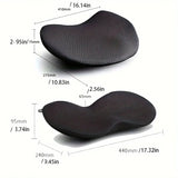 New 1pc Car Seat Cushion - Memory Foam Car Seat Pad - Sciatica & Lower Back Pain Relief - Car Seat Cushions for Driving - Road Trip Essentials for Drivers (Black)