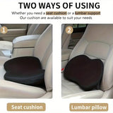 New 1pc Car Seat Cushion - Memory Foam Car Seat Pad - Sciatica & Lower Back Pain Relief - Car Seat Cushions for Driving - Road Trip Essentials for Drivers (Black)