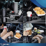 Retails $60+ Cup Holder Tray for Car, 2 in 1 Detachable Car Food Table Tray with Solid Base & Phone Slot,Car Cup Holder Expander with 360°Rotation Tray for Travel Road Essentials