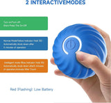 New Interactive Dog/Cat Toy Ball - Automatic Rolling, Durable, and Rechargeable Teasing Dog Ball Playmate - Safe, Easy to Clean, and Environmentally Friendly, Blue