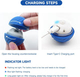 New Interactive Dog/Cat Toy Ball - Automatic Rolling, Durable, and Rechargeable Teasing Dog Ball Playmate - Safe, Easy to Clean, and Environmentally Friendly, Blue