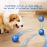 New Interactive Dog/Cat Toy Ball - Automatic Rolling, Durable, and Rechargeable Teasing Dog Ball Playmate - Safe, Easy to Clean, and Environmentally Friendly, Blue