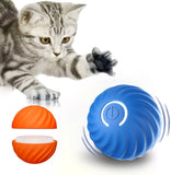 New Interactive Dog/Cat Toy Ball - Automatic Rolling, Durable, and Rechargeable Teasing Dog Ball Playmate - Safe, Easy to Clean, and Environmentally Friendly, Blue