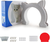 New Large Cat Door Interior Door, Indoor Cat Door, Pet Doors for Cats, Kitties and Small Dogs (XL, White)
