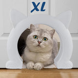 New Large Cat Door Interior Door, Indoor Cat Door, Pet Doors for Cats, Kitties and Small Dogs (XL, White)