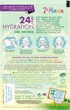 7th Heaven 24 Hour Hydration CBD Infused Bamboo Sheet Facial Mask (2 Pack) Enriched with Vitamin E Helps to Maintain your Complexion's Radiance and Revitalise Fatigued Skin Dermatalogically Tested single Cucumber