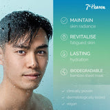 7th Heaven 24 Hour Hydration CBD Infused Bamboo Sheet Facial Mask (2 Pack) Enriched with Vitamin E Helps to Maintain your Complexion's Radiance and Revitalise Fatigued Skin Dermatalogically Tested single Cucumber