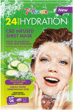 7th Heaven 24 Hour Hydration CBD Infused Bamboo Sheet Facial Mask (2 Pack) Enriched with Vitamin E Helps to Maintain your Complexion's Radiance and Revitalise Fatigued Skin Dermatalogically Tested single Cucumber