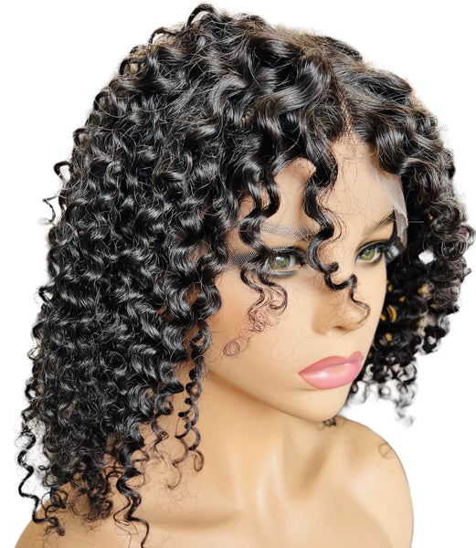 NEW T Lace Frontal Wig Kinky Curly Brazilian Curly Hair Human Hair Wig Retails $120+