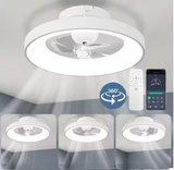 New with remote, no box! 19.7 in. Modern Style Recessed LED Indoor Ceiling Fan Light White, Rotating Blades, APP, Remote Control, 3000K-6000K
