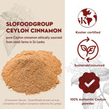 New sealed Slofoodgroup Ceylon Cinnamon Powder- Premium Quality Cinnamon Powder from Sri Lanka (6 oz Ceylon Cinnamon Powder) All Natural, Vegan, Gluten aFree, No Additives