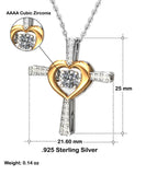 NEW Retails $55 GIFT TO MY DAUGHTER - CROSS DANCING NECKLACE WITH MESSAGE CARD