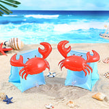 NEW Inflatable Swim Floater Sleeves for Kids, Cartoon Swimming Armbands Floaties Water Wings Floatation Sleeves, Pool Water Sports Learning Swim Training Aids, Crab