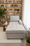 Light Grey Chaise, this is supposed to be part of a sectional set but other boxes did not arrive.