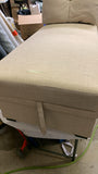 Retails $409+ New Armless Chaise with lift up storage! Beige! NOTE: Small rip in fabric at foot of the seat, can be sewn/repaired or throw a blanket over it
