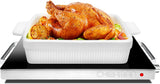 New in box! Chefman Compact Glasstop Warming Tray with Adjustable Temperature Control, Perfect for Buffets, Restaurants, Parties, Events, Home Dinners and Travel, Mini 15x12 Inch Surface, Keeps Food Hot, Black