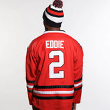 New Jersey Nation Chicago Shitters Cousin Eddie Christmas Vacation Style Hockey Jersey Unlicensed, Sz L Retails $165+