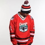 New Jersey Nation Chicago Shitters Cousin Eddie Christmas Vacation Style Hockey Jersey Unlicensed, Sz L Retails $165+