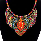 New Choker Necklace Ethnic Bib Collares Multicolor Beads Statement Jewelry for Women