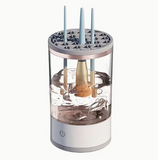 NEW Electric Makeup Brush Cleaner - Rechargeable Lazy Automatic Washing Tool with Quick-Drying Function, USB Plug-in Portable Design, Rubber Makeup Machine, and Collar Brush for Easy Cleaning and Maintenance