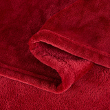 NEW JML Burgundy Fleece Throw Blanket