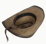 NEW Leather Cowboy Hat For Women And Men - Western Style Fedora Hat, Retails $111