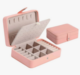 NEW 1pc 16*11*5cm Leather Multi-Functional Double-Layer Jewelry Storage Box