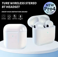 NEW Pro 4 Wireless Earphones Bluetooth 5.3 Sports Headphones ANC Noise Reduction HD Mic Calls Touch Control New Pro4 Earbuds, White