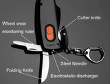 NEW Window-Breaker Seatbelt-Cutter Multi-Tool Car Safety Keychain - White or black