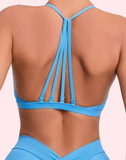 NEW Backless Sports Bra, Blue, Sz M Retails $69