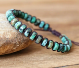 NEW 3*6mm African Jasper Beads Braided Bracelet DIY Handmade Woven Natural Stone Boho Yoga Charm Bracelet Women Men Fashion Jewelry, Retails $75