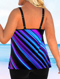 NEW MODLILY® Gradient Plus Size Multi Color Tankini Set, Sz 1XL, Retails $117