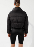 NEW Micas Stand Collar Cut Out Puffer Jacket, Sz M, Retails $48
