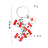 NEW Canada National Flag Maple Leaf Metal Pendant Keychain