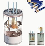 NEW Electric Makeup Brush Cleaner - Rechargeable Lazy Automatic Washing Tool with Quick-Drying Function, USB Plug-in Portable Design, Rubber Makeup Machine, and Collar Brush for Easy Cleaning and Maintenance