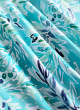 NEW Retails $68, MODLILY® Surplice Leaf Print Cyan Swimdress and Shorts, Sz 3XL