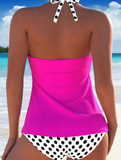 NEW Retails $60, MODLILY® Tie Polka Dot Hot Pink Tankini Set, Sz S