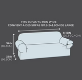 NEW Retails $49+ SmartFit Pixel Soft Stretch Sofa Furniture Slipcover, Made of 20% Recycled Fabric, Easy to apply, Chocolate